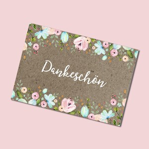 Postkarte Dankeschön, Danke Grußkarte, Karte Danke, Dankeskarte Hochzeit, Danke Geschenk, Danke Postkarte, Danksagung Hochzeit, dankeschön Bild 3