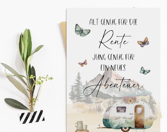 Postcard colleague old enough for the PENSION gift retirement farewell gift colleague