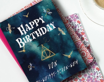 Birthday card from You-Know-Who, funny birthday postcard