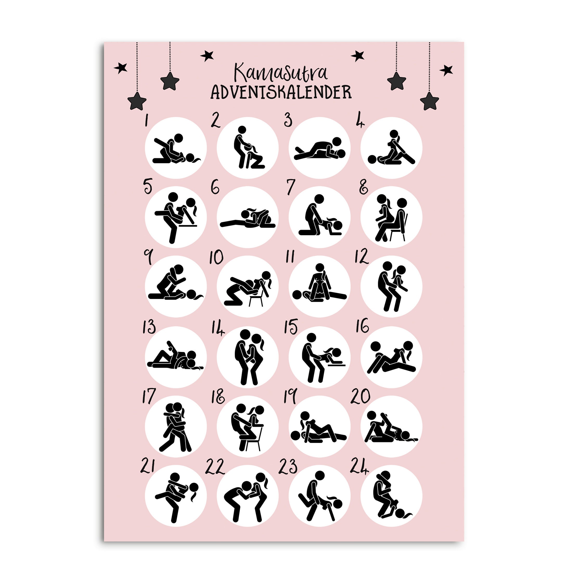 Postcard Advent Calendar KAMASUTRA Christmas Calendar Postcard - Etsy  Finland