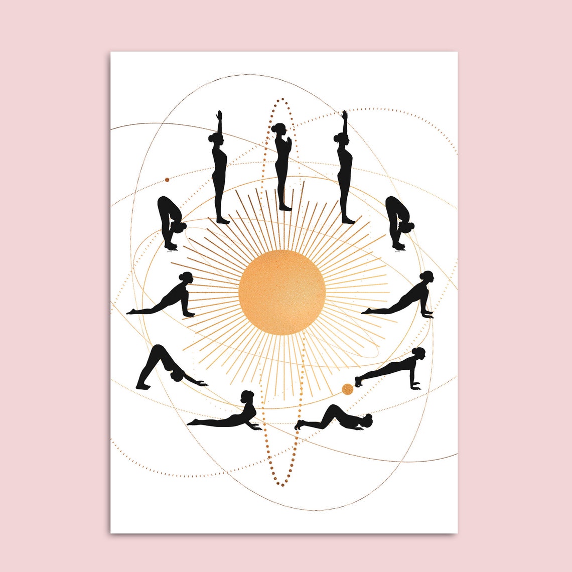 Postkarte YOGA Sonnengruß Karte Yoga Postkarte Yoga Geschenk | Etsy