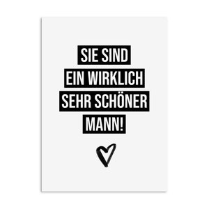 Carte postale très BEAU HOMME Carte cadeau Saint Valentin Carte Saint Valentin carte postale amour