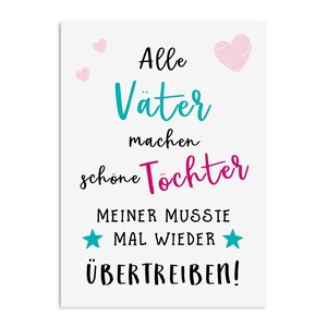 Vatertagskarte Postkarte Vatertag SCHÖNE TÖCHTER Vatertag Karte, Vatertag Geschenk, Vatertag Geschenkideen Bild 2