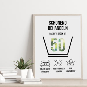 Poster GELDGESCHENK Geburtstag 50 Waschanleitung DOWNLOAD Bild 4