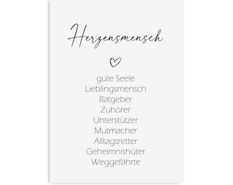 Postcard SYNONYMS Heartfelt Person Gift Girlfriend Card
