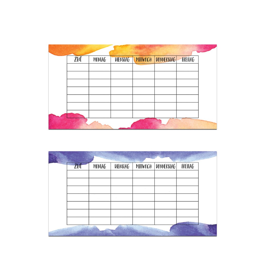 5 x Stundenplan für Federmäppchen Stundenplan für | Etsy