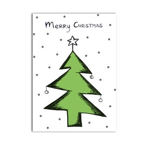 Weihnachtskarte Tannenbaum, Postkarte Weihnachten Weihnachhtskarten Weihnachtsgeschenke Weihnachtsdeko Grußkarten Weihnachten Bild 3