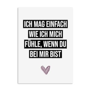 Postkarte Wenn DU bei MIR bist Valentinstag Geschenk Karte Valentinskarte Postkarte Liebe