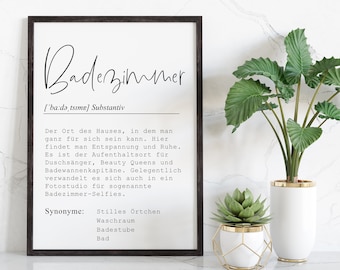 Poster BADEZIMMER Definition Bad Poster Definition Wandbild