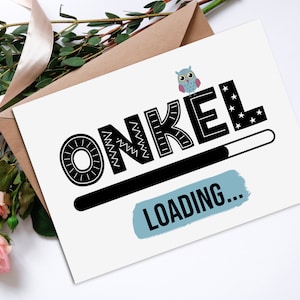 Postkarte Onkel LOADING Du wirst Onkel Schwangerschaft verkünden