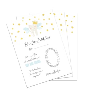 Certificat de fée des dents 20 pièces, cadeau de fée des dents, lettre de fée des dents, certificat de fée des dents, carte de fée des dents, brossage des dents enfants, set de fée des dents