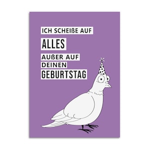 Biglietto di auguri di compleanno PIGEON divertente biglietto di auguri di compleanno regalo amici