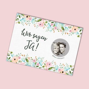 25 gratta e vinci Save the Date "White Wedding" invito a nozze gratta e vinci biglietto d'auguri biglietti di nozze