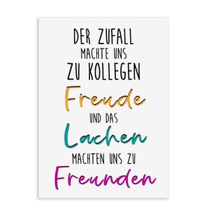 Postkarte Kollegen FREUNDE Kollegen Geschenk Postkarte Sprüche Ruhestand Karte Bild 2