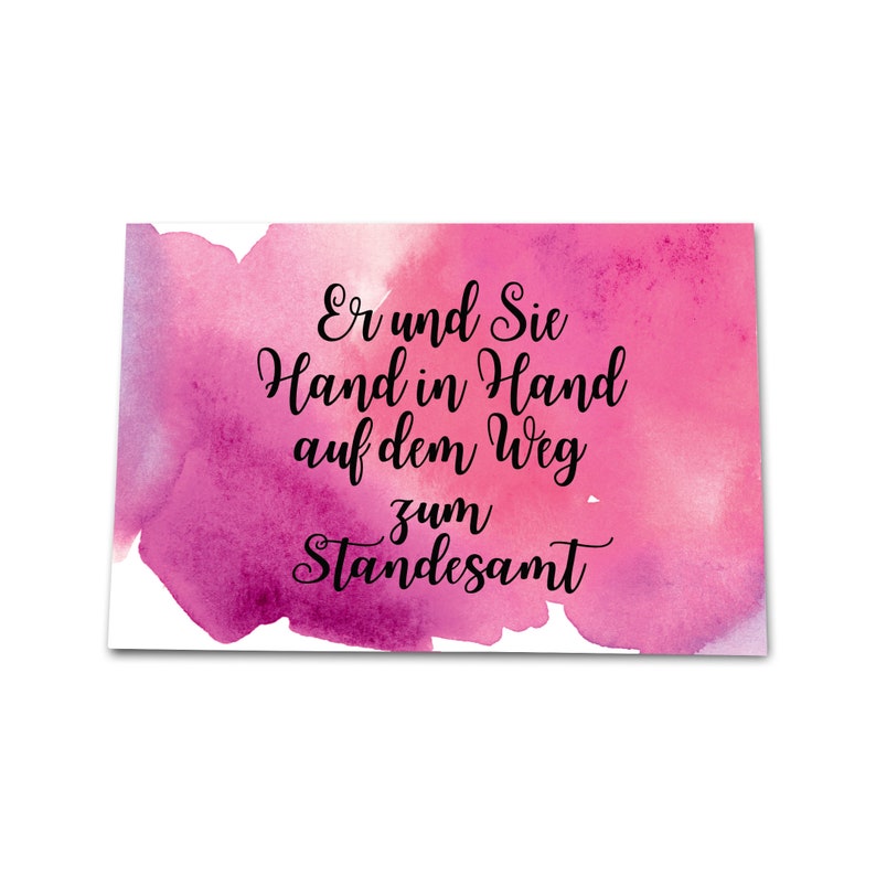 Glückwunschkarte Hochzeit Spruch Hand in Hand Etsy.de