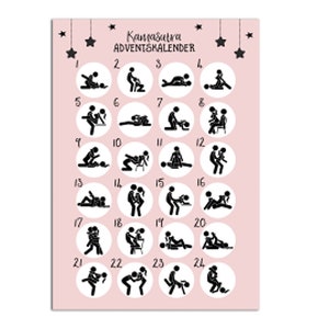 Advent calendar to scratch KAMASUTRA Advent Calendar A3 Christmas Calendar image 3