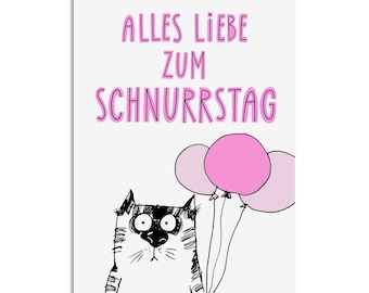 Birthday Card Cats PURRDAY Gift Girlfriend Birthday Cat
