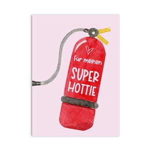 Cartão postal SUPER HOTTIE cartão presente de dia dos namorados cartão postal amor