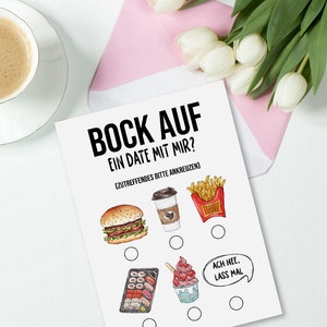 Valentinskarte BOCK auf ein Date mit mir Postkarte Valentinstag Geschenk Liebe Bild 4