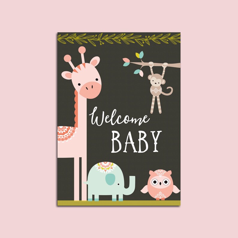 Baby Gift Postcard Baby /"Hello Baby Boy/" Gift for Birth