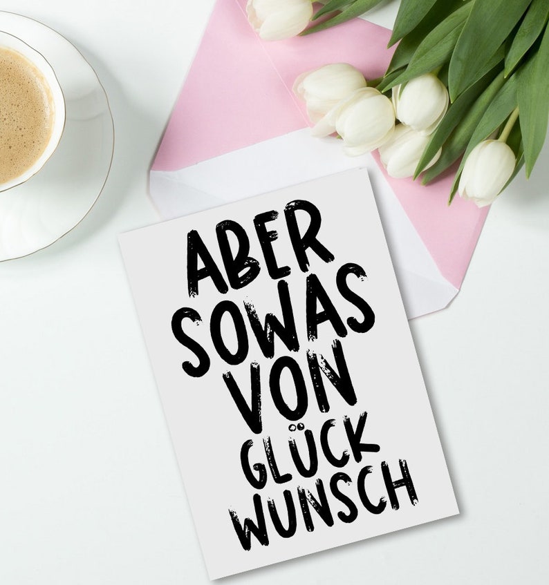 Geburtstagskarte Aber SOWAS von GLÜCKWUNSCH Geschenk Freunde Geburtstag Bild 3