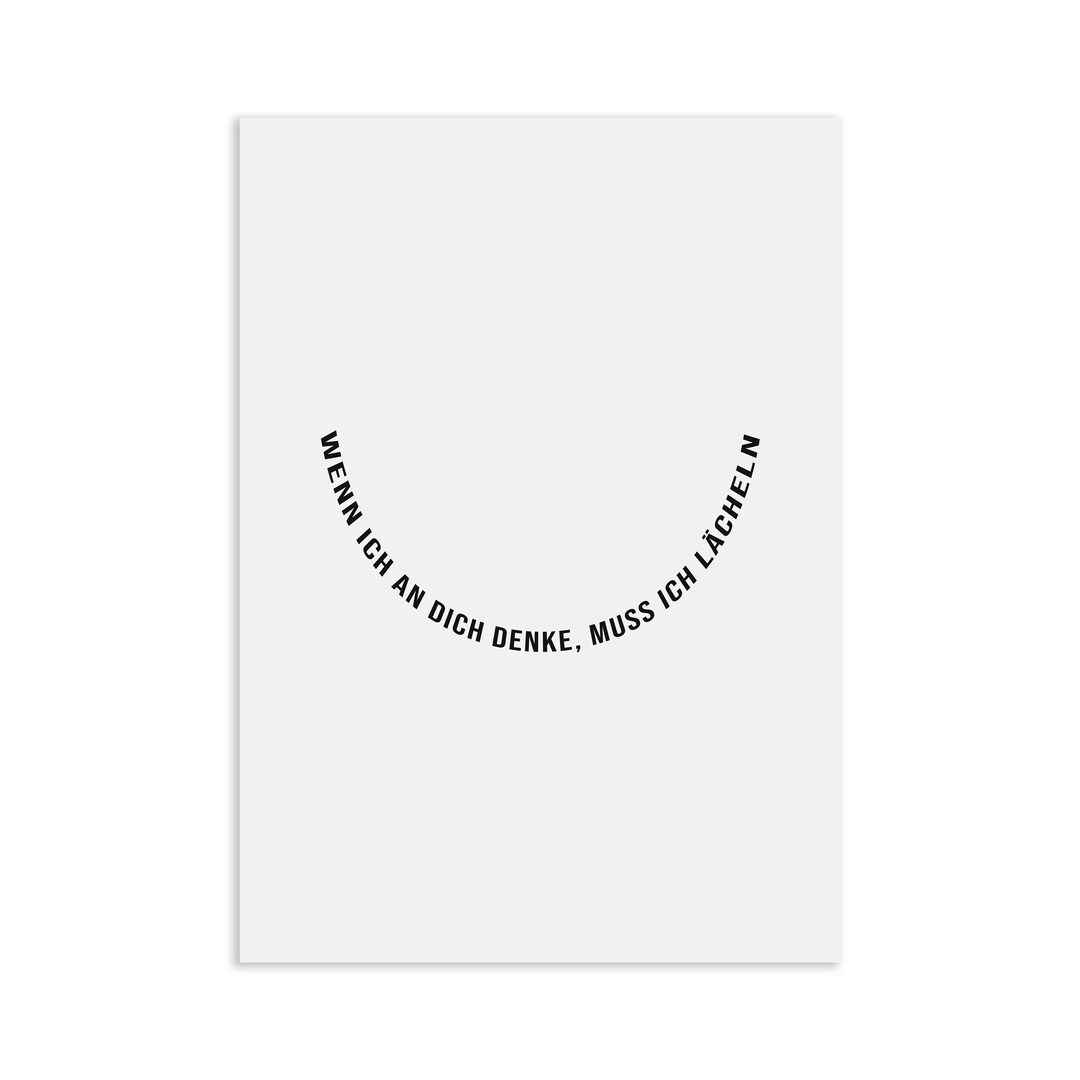 GravurZeile Cuscino Con Scritta In Tedesco – 40x40 Cm – Damit Du Weißt, Dass Ich Immer An Dich Denke – Federa In Poliestere – Regalo Sentimentale