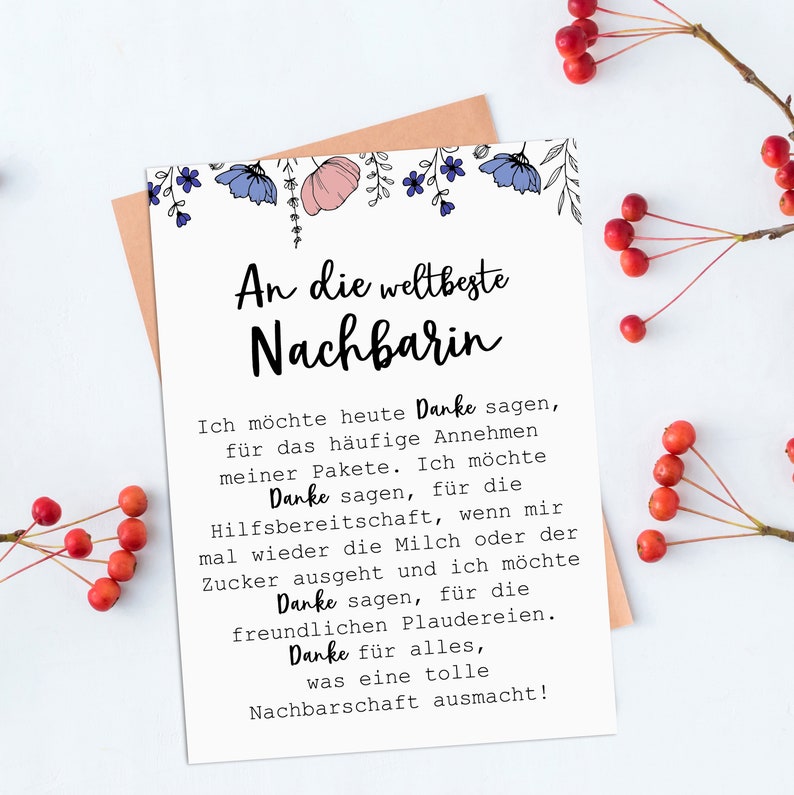 Weihnachtskarte Für Nachbarn – Herzliche Frohe-Feiertage-Karte Im Format 12,7 X 17,8 Cm Mit Blanko-Innenseite