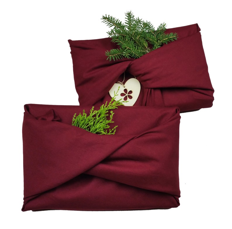 Gift towels 5 set wine red gifts wrap sustainably