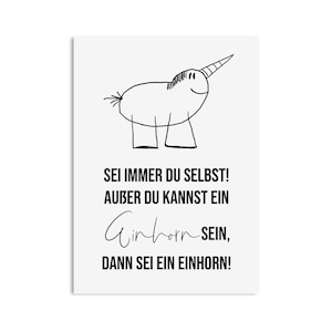 Carte postale Soyez une LICORNE cadeau petite amie carte postale amitié