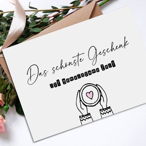 Postkarte Das schönste Geschenk ist GEMEINSAME ZEIT inkl. Briefumschlag Gutschein Karte Geschenk Bild 2