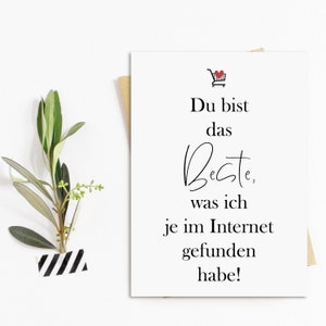 Postkarte Im INTERNET gefunden Valentinstag Geschenk Karte Valentinskarte Postkarte Liebe Tinder Bild 4