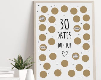 Scratch-off Valentine's Day gift 30 DATES Valentine's Day gift