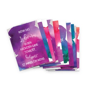 10er Set Postkarten Sprüche Aquarell, Postkarten Motivation, Motivationskarten, Postkarten Sprüche, Sprüche Poster, Motivationskarte