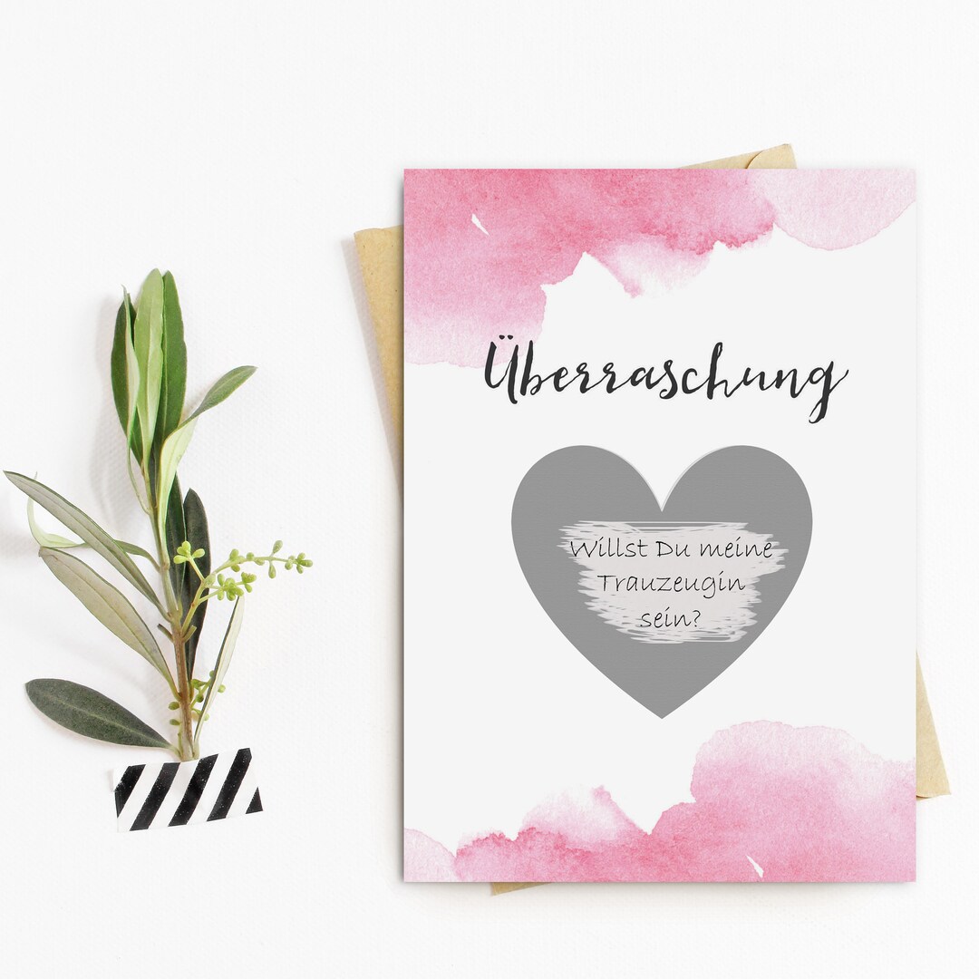 5 x Rubbelkarten Überraschung Aquarell Hochzeit Etsy.de