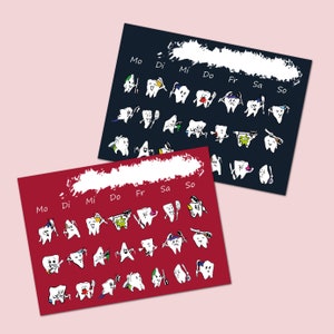 Cartes de brosse à dents « Funny Teeth » 5 cartes bonus pour enfants, cadeau fée des dents, lettre de la fée des dents, carte de la fée des dents, set de la fée des dents, brosser les dents des enfants