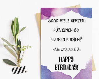 Carte postale anniversaire "Tant de bougies" carte anniversaire, carte postale anniversaire, anniversaire maman, anniversaire amie