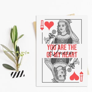 Cartão de dia dos namorados Você é a RAINHA do meu coração cartão postal presente de AMOR