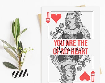 Valentinskarte You are the QUEEN of my heart Postkarte LIEBE Geschenk