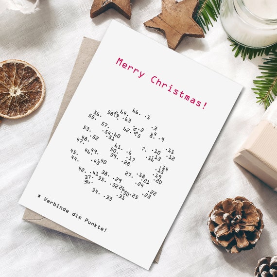 Carte et enveloppe cadeau - Joyeux Noël - Flocons