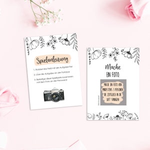 50 Photo Tasks Wedding to Scratch FLOWERS Scratch Cards