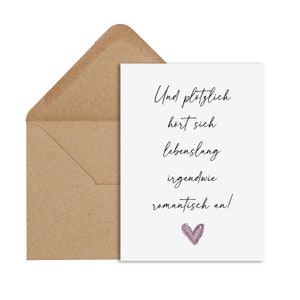 Cartolina di matrimonio per la VITA con busta regalo per matrimonio