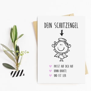 Ansichtkaart BESCHERMENG cadeau vriendin