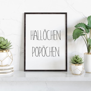 Poster Badezimmer HALLÖCHEN POPÖCHEN Geschenk Einzug Bild 2