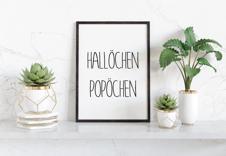 Poster Badezimmer HALLÖCHEN POPÖCHEN Geschenk Einzug Bild 2