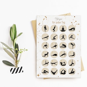Carte postale Calendrier de l’Avent YOGA HELL « Pour chaque jour » Calendrier de Noël Carte postale A6 cadeau yoga