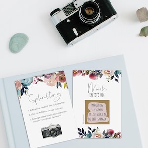 50 tâches photo de mariage à gratter « Mariage bohème ! » Cartes à gratter