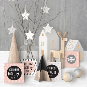 24 cartes Calendrier de l'Avent à gratter "Amour", calendrier de l'Avent à gratter Calendrier de l'Avent à remplir Calendrier de l'Avent hommes Calendrier de Noël