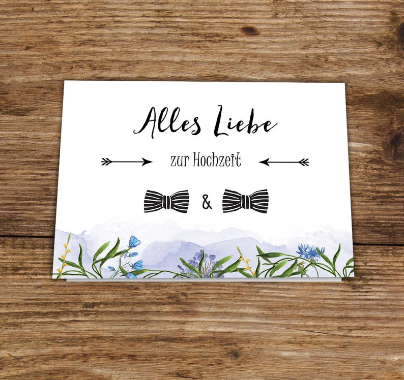 Congratulations card wedding men wedding card with envelope