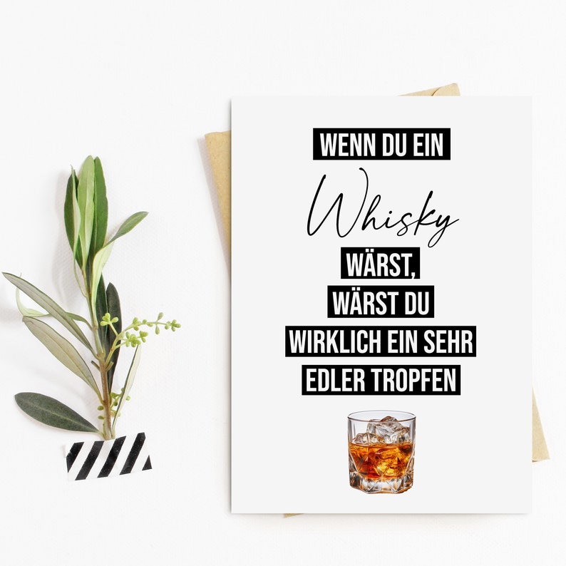 Geburtstagskarte WHISKY lustige Postkarte Geburtstagskarte Männer Bild 2