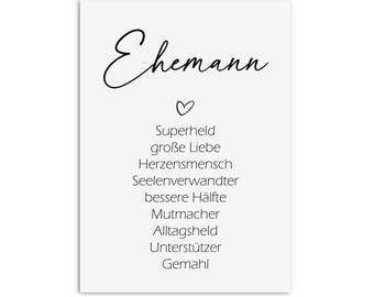 Postcard SYNONYMS Husband Gift Husband Wedding Anniversary